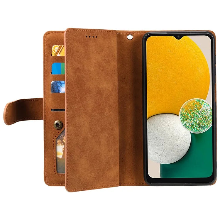 For Samsung Galaxy A05s 4G Cell Phone Case 9 Card Slots Phone Cover Zipper Leather Wallet