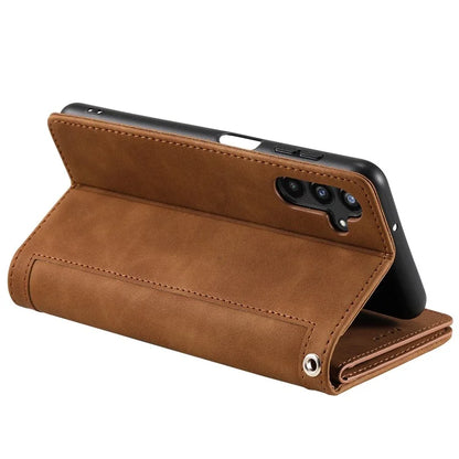 For Samsung Galaxy A05s 4G Cell Phone Case 9 Card Slots Phone Cover Zipper Leather Wallet