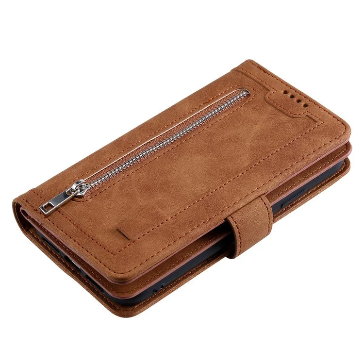 For Samsung Galaxy A05s 4G Cell Phone Case 9 Card Slots Phone Cover Zipper Leather Wallet