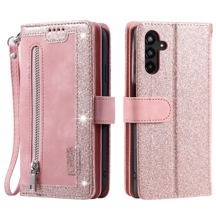 For Samsung Galaxy A05s 4G Cell Phone Case 9 Card Slots Phone Cover Zipper Leather Wallet