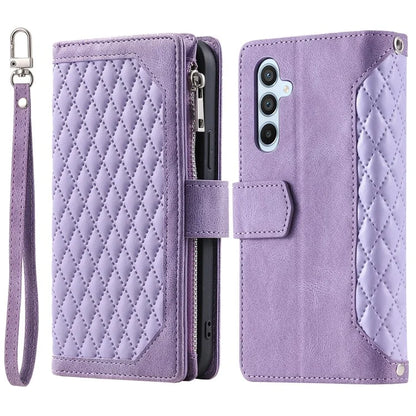 For Samsung Galaxy A15 4G Case PU Leather Zipper Wallet Phone Cover with Strap