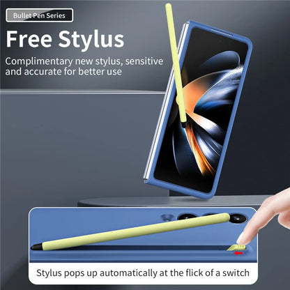 For Samsung Galaxy Z Fold3 5G Case Hard PC Rubberized Phone Cover with Stylus Pen