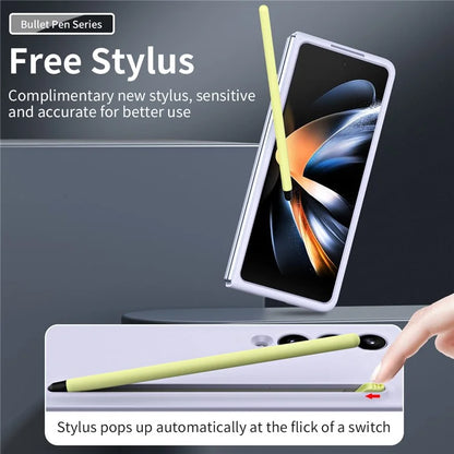 For Samsung Galaxy Z Fold3 5G Case Hard PC Rubberized Phone Cover with Stylus Pen