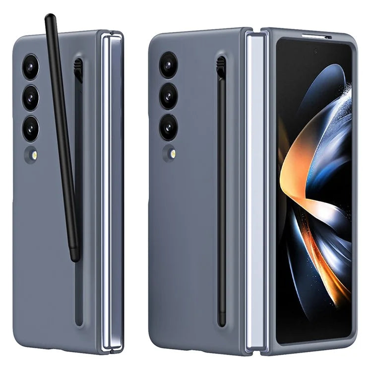 For Samsung Galaxy Z Fold3 5G Case Hard PC Rubberized Phone Cover with Stylus Pen