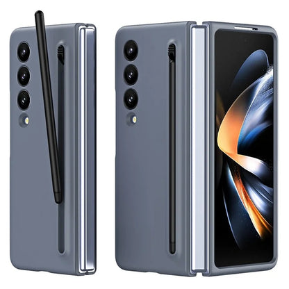 For Samsung Galaxy Z Fold3 5G Case Hard PC Rubberized Phone Cover with Stylus Pen