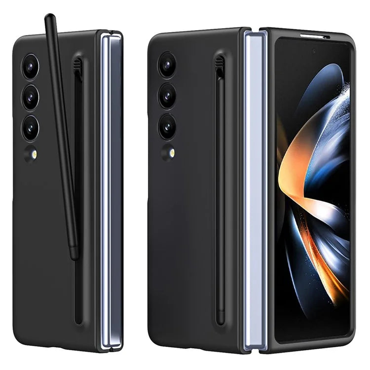 For Samsung Galaxy Z Fold3 5G Case Hard PC Rubberized Phone Cover with Stylus Pen