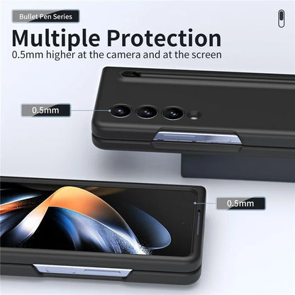 For Samsung Galaxy Z Fold3 5G Case Hard PC Rubberized Phone Cover with Stylus Pen