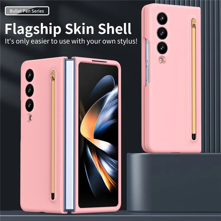 For Samsung Galaxy Z Fold3 5G Case Hard PC Rubberized Phone Cover with Stylus Pen