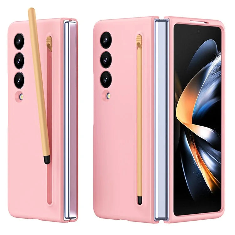 For Samsung Galaxy Z Fold3 5G Case Folding Phone Cover with Stylus Pen and Tempered Glass Screen Film