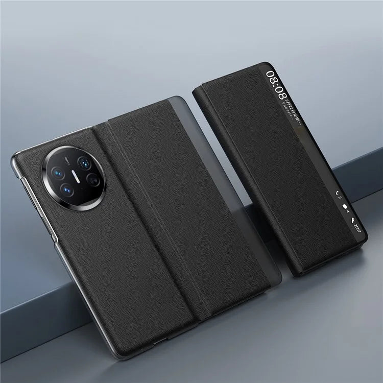 For Huawei Mate X5 Case View Window PU Leather Folding Phone Cover