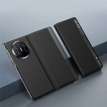 For Huawei Mate X5 Case View Window PU Leather Folding Phone Cover