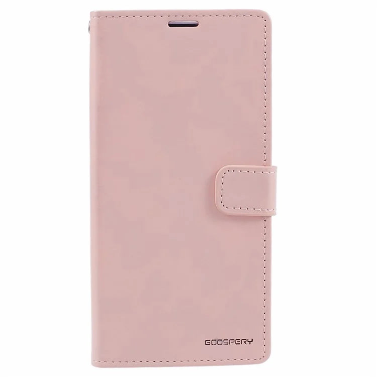 MERCURY GOOSPERY Blue Moon for iPhone 15 Plus Case PU Leather Cover Flip Shell