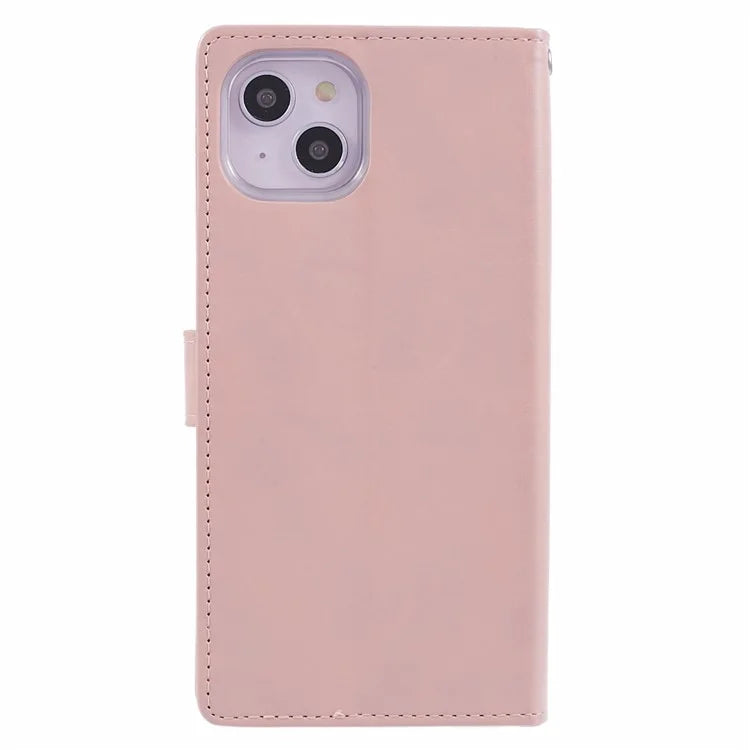 MERCURY GOOSPERY Blue Moon for iPhone 15 Plus Case PU Leather Cover Flip Shell