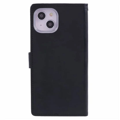 MERCURY GOOSPERY Blue Moon for iPhone 15 Plus Case PU Leather Cover Flip Shell
