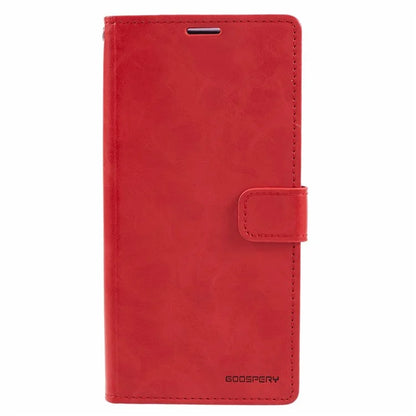 MERCURY GOOSPERY Blue Moon for iPhone 15 Plus Case PU Leather Cover Flip Shell