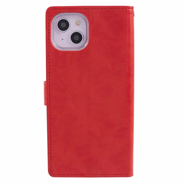 MERCURY GOOSPERY Blue Moon for iPhone 15 Plus Case PU Leather Cover Flip Shell