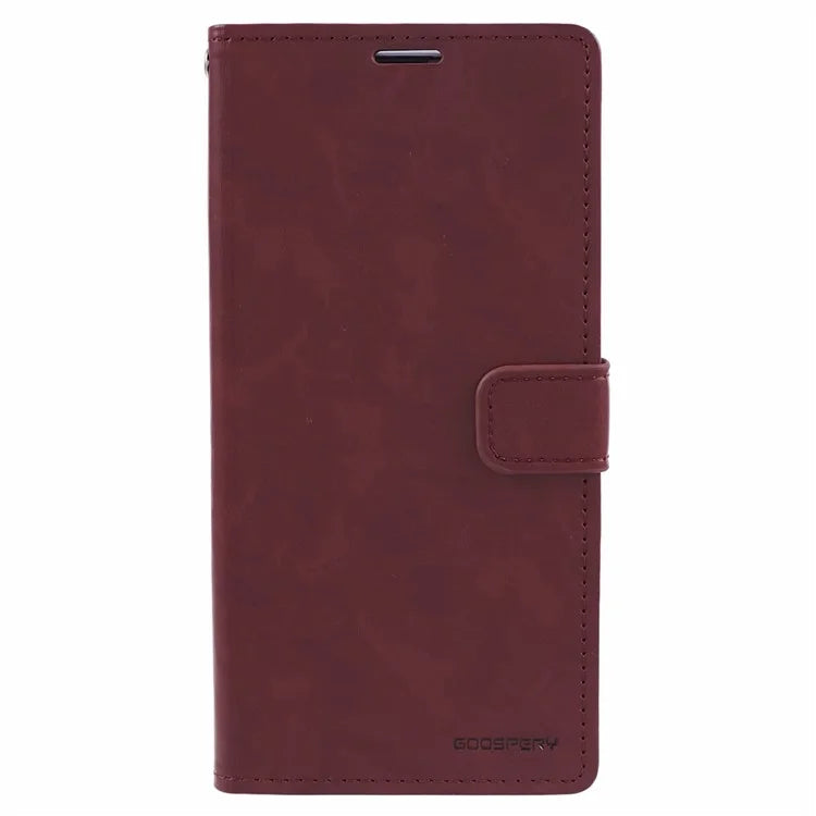 MERCURY GOOSPERY Blue Moon for iPhone 15 Plus Case PU Leather Cover Flip Shell