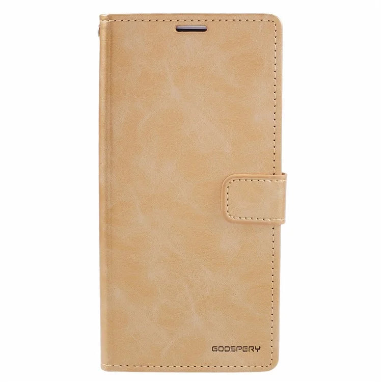 MERCURY GOOSPERY Blue Moon for iPhone 15 Plus Case PU Leather Cover Flip Shell