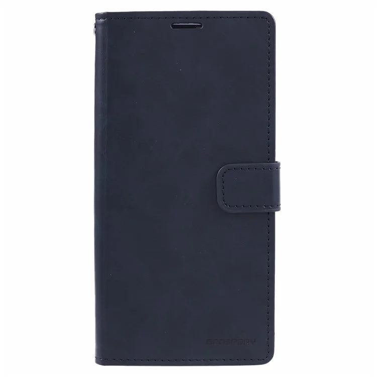 MERCURY GOOSPERY Blue Moon for iPhone 15 Plus Case PU Leather Cover Flip Shell