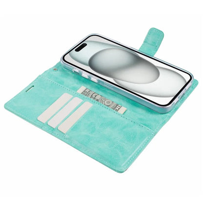 MERCURY GOOSPERY Blue Moon for iPhone 15 Plus Case PU Leather Cover Flip Shell