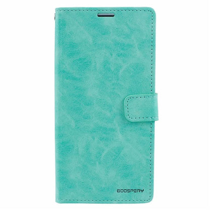 MERCURY GOOSPERY Blue Moon for iPhone 15 Plus Case PU Leather Cover Flip Shell