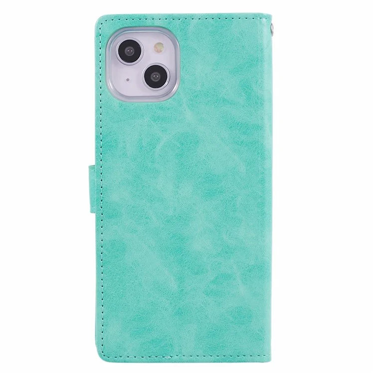 MERCURY GOOSPERY Blue Moon for iPhone 15 Plus Case PU Leather Cover Flip Shell