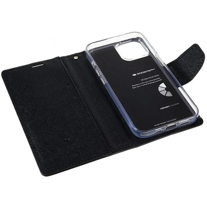 MERCURY GOOSPERY For iPhone 15 Plus Case Splicing Color Wallet Stand Leather Cover