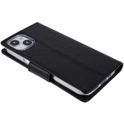 MERCURY GOOSPERY For iPhone 15 Plus Case Splicing Color Wallet Stand Leather Cover