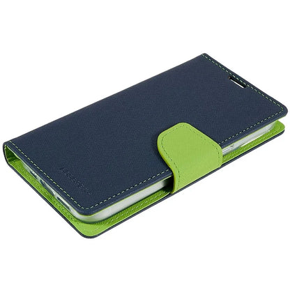 MERCURY GOOSPERY For iPhone 15 Plus Case Splicing Color Wallet Stand Leather Cover