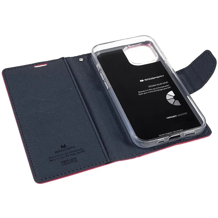 MERCURY GOOSPERY For iPhone 15 Plus Case Splicing Color Wallet Stand Leather Cover