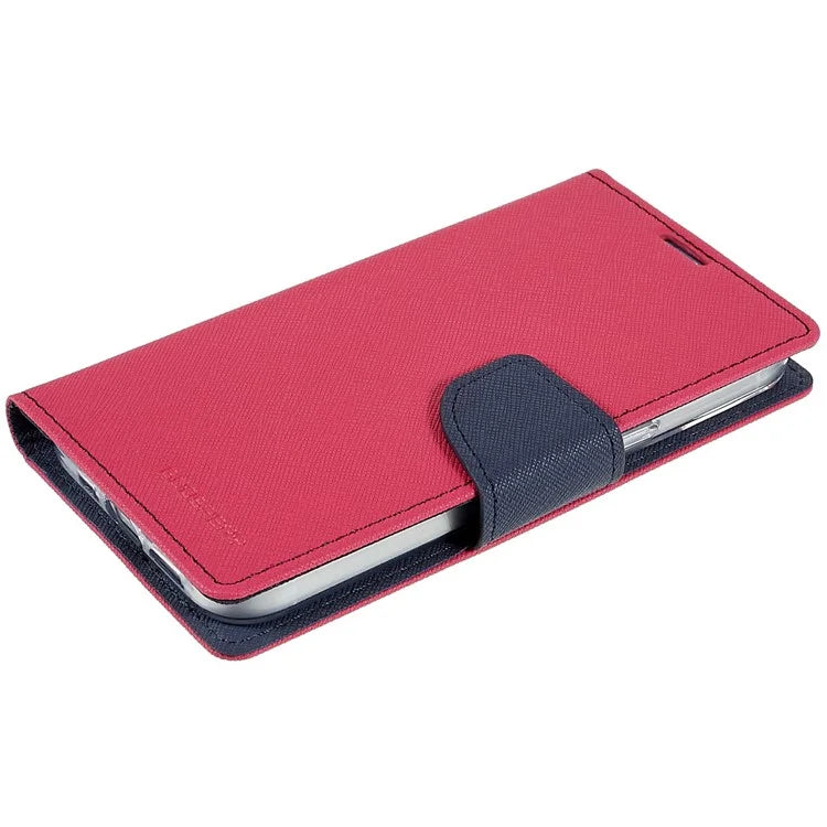 MERCURY GOOSPERY For iPhone 15 Plus Case Splicing Color Wallet Stand Leather Cover