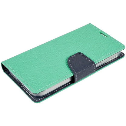 MERCURY GOOSPERY For iPhone 15 Plus Case Splicing Color Wallet Stand Leather Cover