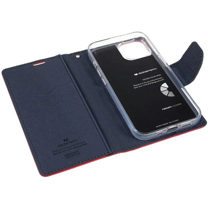 MERCURY GOOSPERY For iPhone 15 Plus Case Splicing Color Wallet Stand Leather Cover