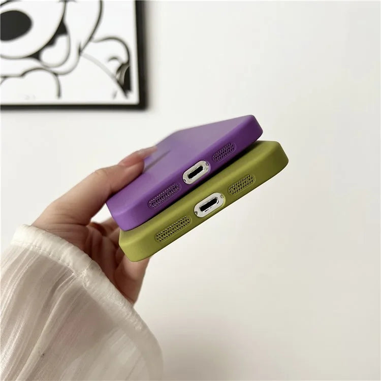 For iPhone 15 Protective Case Matte PC Metal Lens Frame Phone Cover
