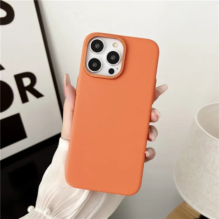 For iPhone 15 Protective Case Matte PC Metal Lens Frame Phone Cover