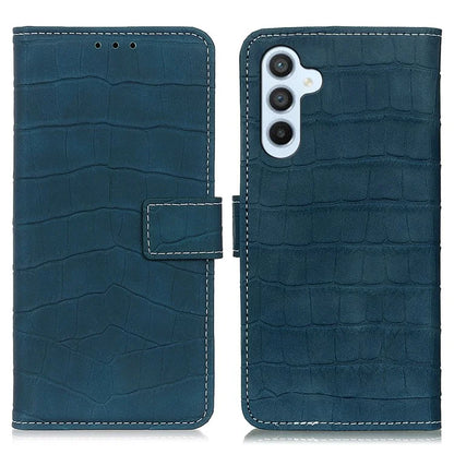 For Samsung Galaxy A15 4G Case Leather Wallet Cover Stand Crocodile Texture Phone Shellish Green