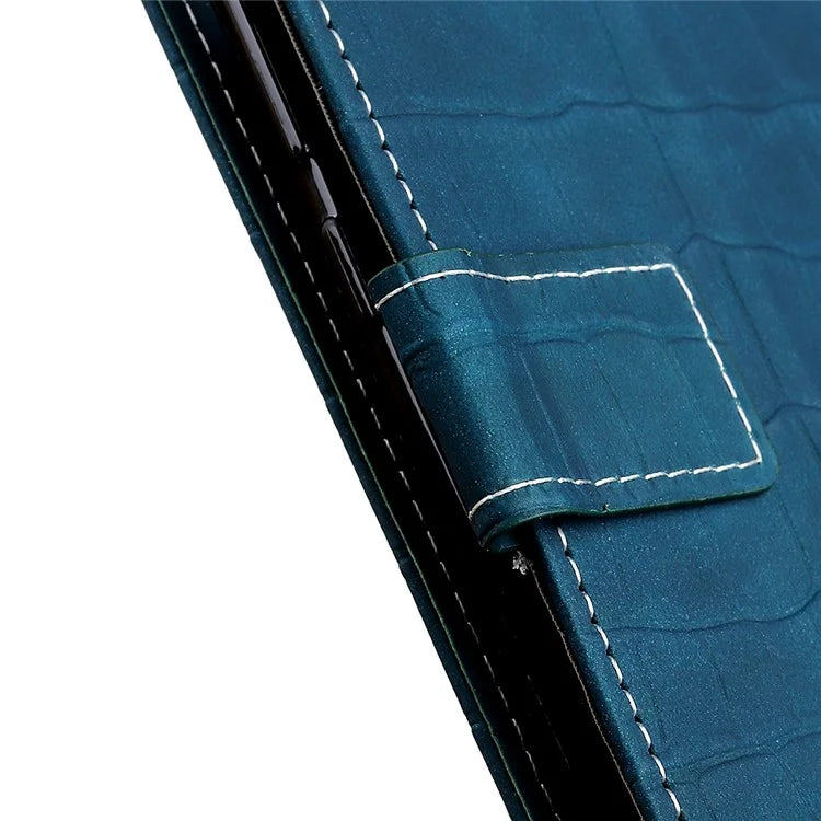 For Samsung Galaxy A15 4G Case Leather Wallet Cover Stand Crocodile Texture Phone Shellish Green
