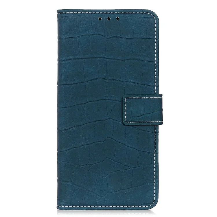For Samsung Galaxy A15 4G Case Leather Wallet Cover Stand Crocodile Texture Phone Shellish Green