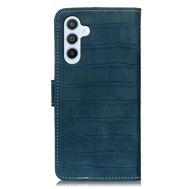 For Samsung Galaxy A15 4G Case Leather Wallet Cover Stand Crocodile Texture Phone Shellish Green