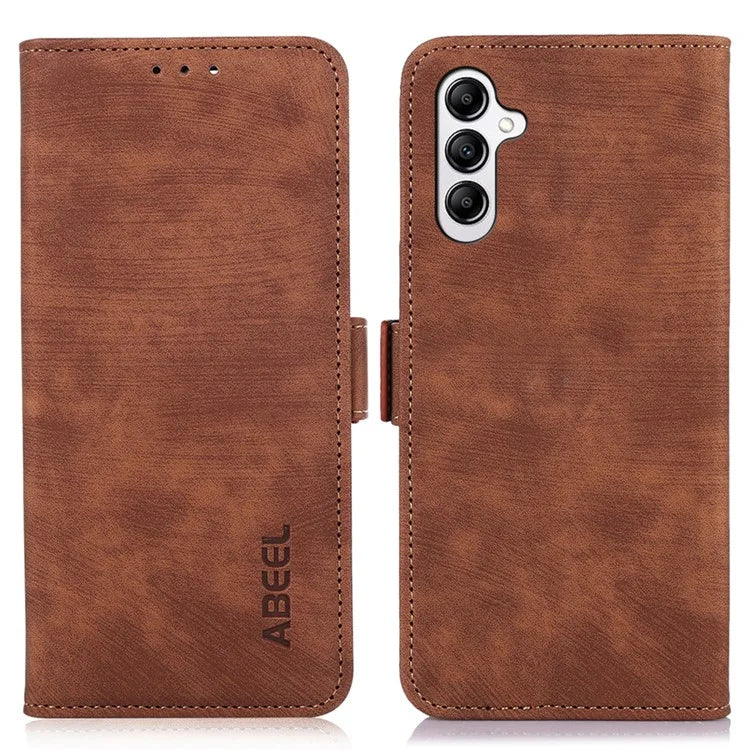 ABEEL For Samsung Galaxy A15 4G Case Wallet Retro Texture PU Leather Phone Stand Cover