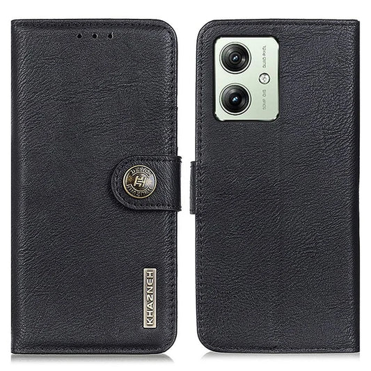 KHAZNEH For Motorola Moto G54 5G Case Cowhide Texture Wallet Leather Phone Cover