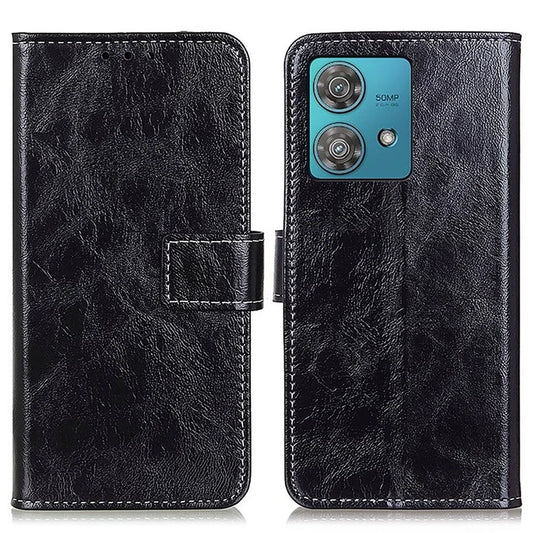 For Motorola Edge 40 Neo 5G Case Retro PU Leather Wallet Stand Shockproof Phone Cover