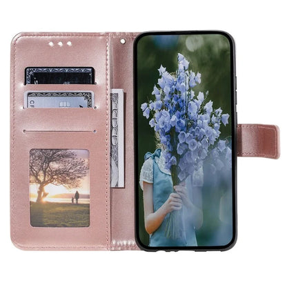 For Samsung Galaxy A05 4G Case Wallet PU Leather Imprinted Stand Phone Cover with Strap