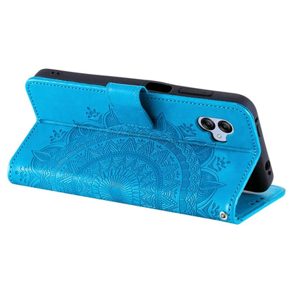 For Samsung Galaxy A05 4G Case Wallet PU Leather Imprinted Stand Phone Cover with Strap