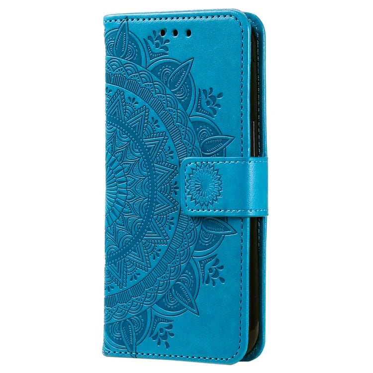 For Samsung Galaxy A05 4G Case Wallet PU Leather Imprinted Stand Phone Cover with Strap