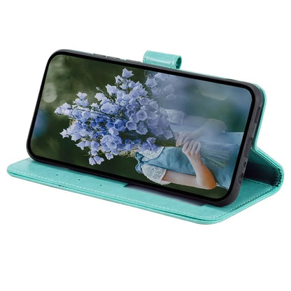 For Samsung Galaxy A05 4G Case Wallet PU Leather Imprinted Stand Phone Cover with Strap