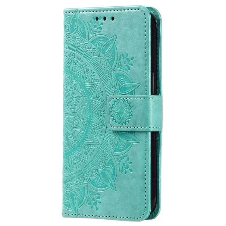 For Samsung Galaxy A05 4G Case Wallet PU Leather Imprinted Stand Phone Cover with Strap