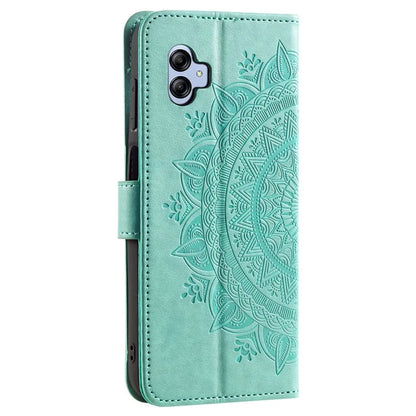For Samsung Galaxy A05 4G Case Wallet PU Leather Imprinted Stand Phone Cover with Strap