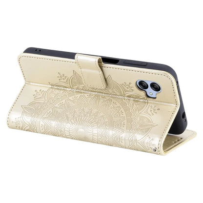 For Samsung Galaxy A05 4G Case Wallet PU Leather Imprinted Stand Phone Cover with Strap