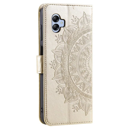 For Samsung Galaxy A05 4G Case Wallet PU Leather Imprinted Stand Phone Cover with Strap